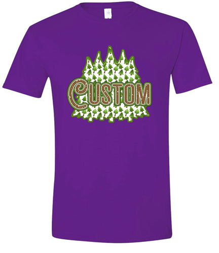 Custom Woodland Trees Adult Gildan Soft Shirt