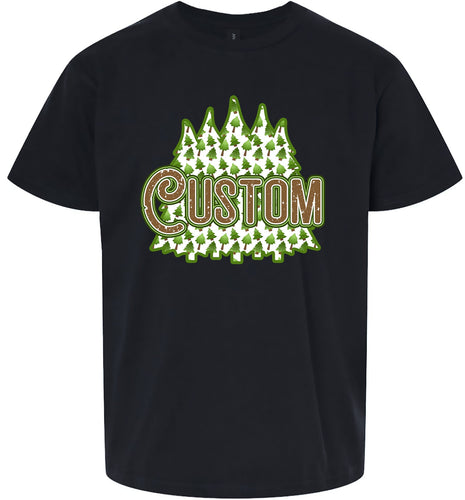 Custom Woodland Trees Children's Gildan Soft Shirt