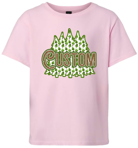 Custom Woodland Trees Children's Gildan Soft Shirt