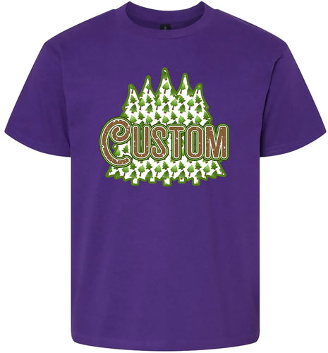 Custom Woodland Trees Children's Gildan Soft Shirt
