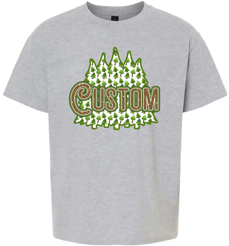 Custom Woodland Trees Children's Gildan Soft Shirt