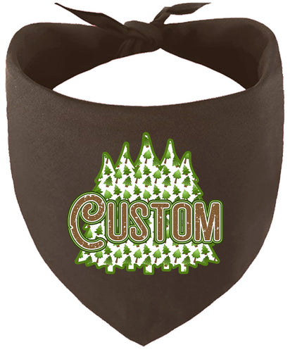 Custom Woodland Trees Pet Bandana