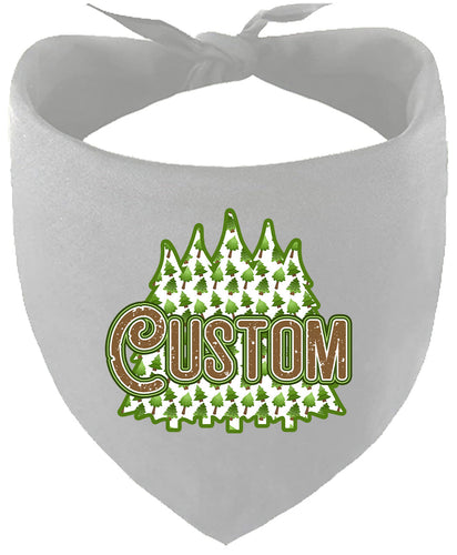 Custom Woodland Trees Pet Bandana