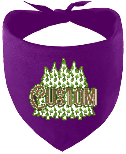 Custom Woodland Trees Pet Bandana
