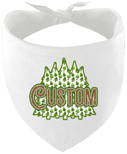 Custom Woodland Trees Pet Bandana
