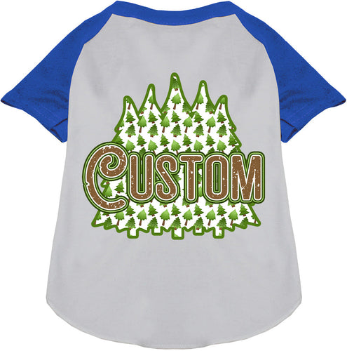 Custom Woodland Trees Pet Raglan Shirts