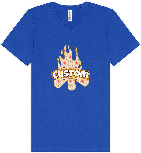 Custom Around the Campfire Unisex V-Neck Shirt