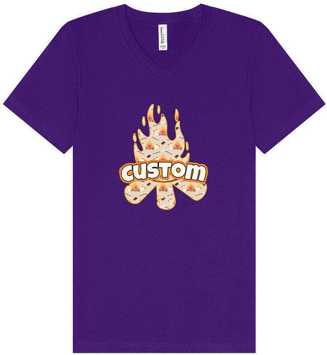 Custom Around the Campfire Unisex V-Neck Shirt