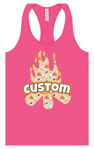 Custom Around the Campfire Women's Racerback Tank