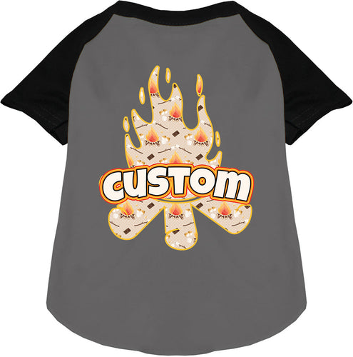 Custom Around the Campfire Pet Raglan Shirts