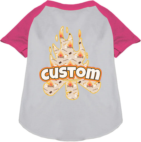 Custom Around the Campfire Pet Raglan Shirts