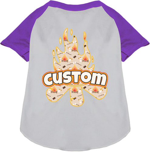 Custom Around the Campfire Pet Raglan Shirts