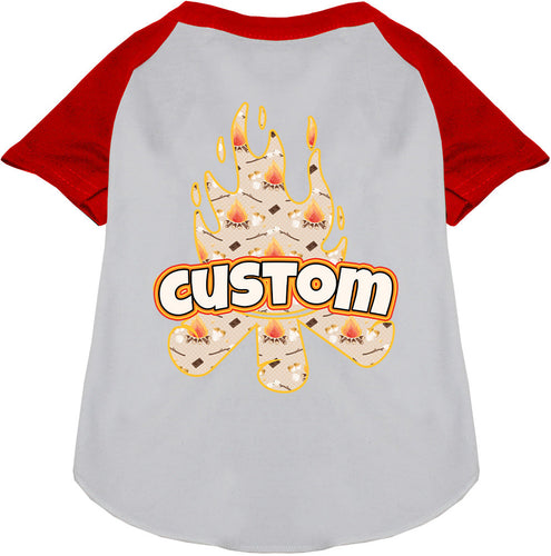 Custom Around the Campfire Pet Raglan Shirts