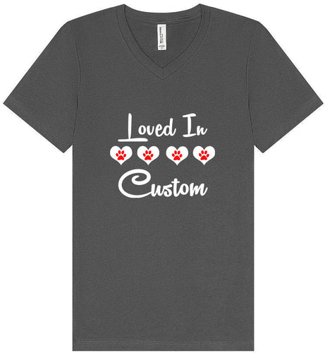 Custom Loved In Unisex V-Neck Shirt