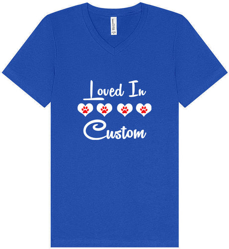 Custom Loved In Unisex V-Neck Shirt
