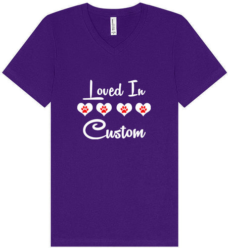 Custom Loved In Unisex V-Neck Shirt
