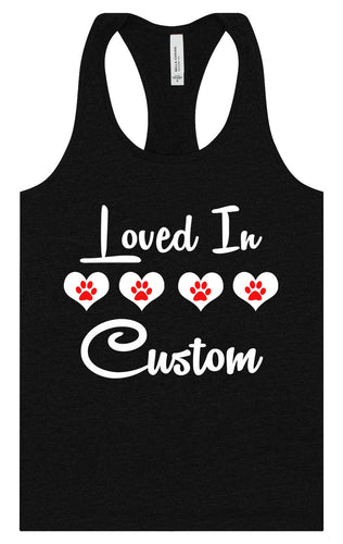 Custom Loved In Women's Racerback Tank