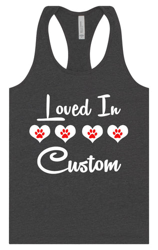 Custom Loved In Women's Racerback Tank