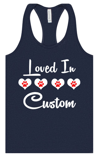 Custom Loved In Women's Racerback Tank