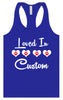 Custom Loved In Women's Racerback Tank