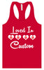 Custom Loved In Women's Racerback Tank