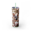 Skinny Tumbler with Straw – 20 oz Stainless Steel Cup