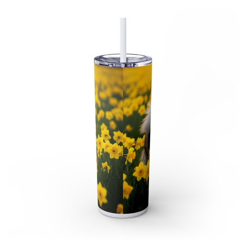 Skinny Tumbler with Straw – 20 oz Stainless Steel Cup