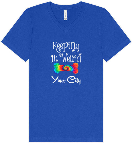 Custom Stay Weird in Unisex V-Neck Shirt