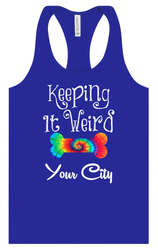 Custom Stay Weird in Women's Racerback Tank