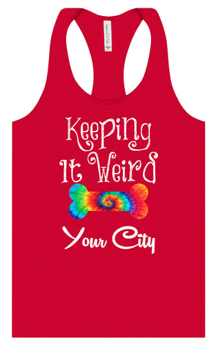 Custom Stay Weird in Women's Racerback Tank