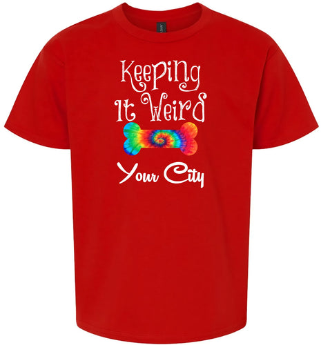 Custom Stay Weird in Children's Gildan Soft Shirt