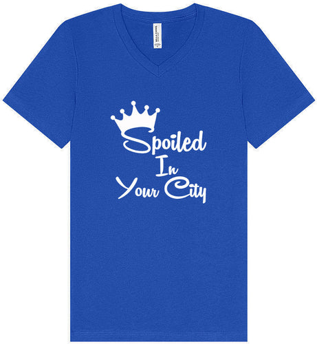 Custom Spoiled In Unisex V-Neck Shirt