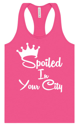 Custom Spoiled In Women's Racerback Tank