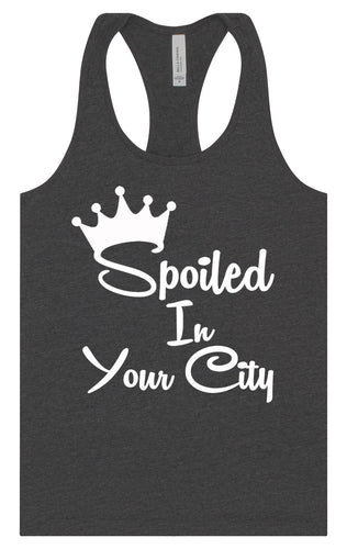 Custom Spoiled In Women's Racerback Tank
