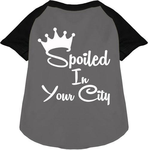 Custom Spoiled In Pet Raglan Shirts