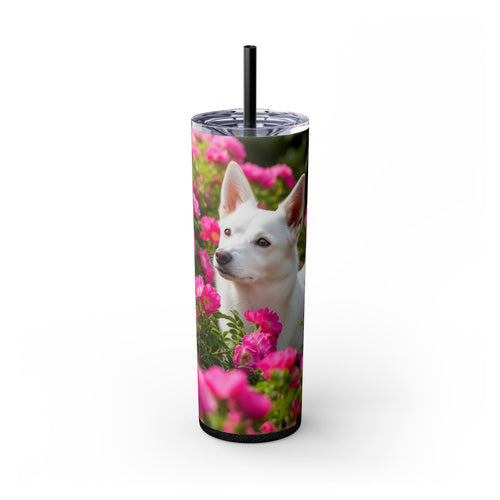 Skinny Tumbler with Straw – 20 oz Stainless Steel Cup