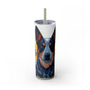 Skinny Tumbler with Straw – 20 oz Stainless Steel Cup