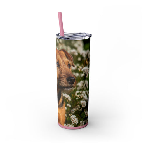 Skinny Tumbler with Straw – 20 oz Stainless Steel Cup
