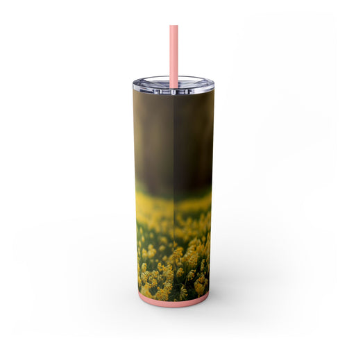 Skinny Tumbler with Straw – 20 oz Stainless Steel Cup
