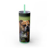 Skinny Tumbler with Straw – 20 oz Stainless Steel Cup