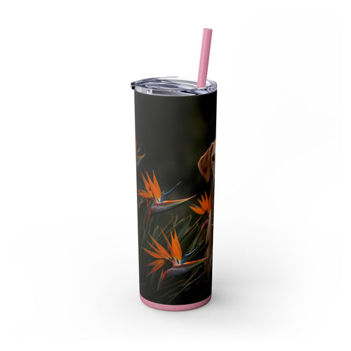 Skinny Tumbler with Straw – 20 oz Stainless Steel Cup