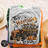 This Hayride Is Trash Tee | Funny Raccoon Fall Graphic T-Shirt