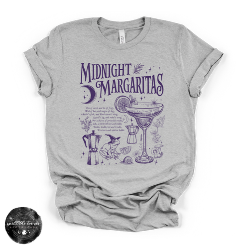 Midnight Margaritas Spell Tee | Witchy Cocktail Graphic T-Shirt