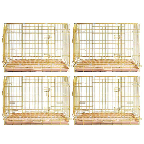 24-42 Collapsible Copper Gold Dog Crate GLD24-42