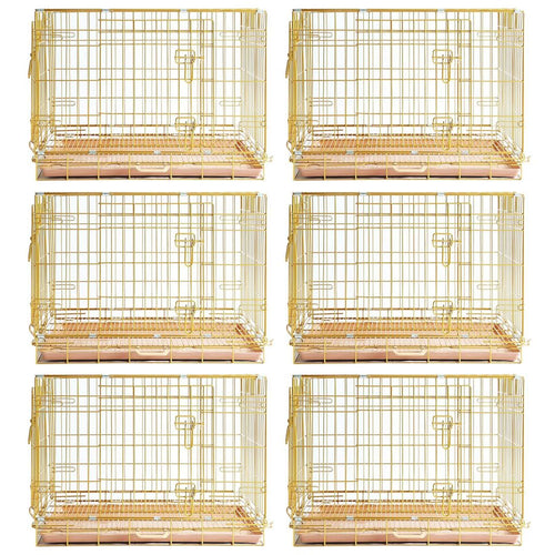 24-42 Collapsible Copper Gold Dog Crate GLD24-42