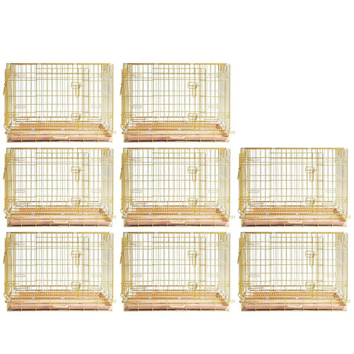 24-42 Collapsible Copper Gold Dog Crate GLD24-42