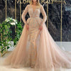 French Style Simple Long-sleeved Palace Style Wedding Dress