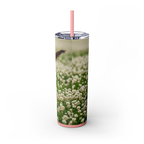 Skinny Tumbler with Straw – 20 oz Stainless Steel Cup