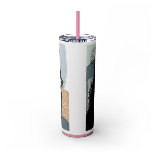 Skinny Tumbler with Straw – 20 oz Stainless Steel Cup