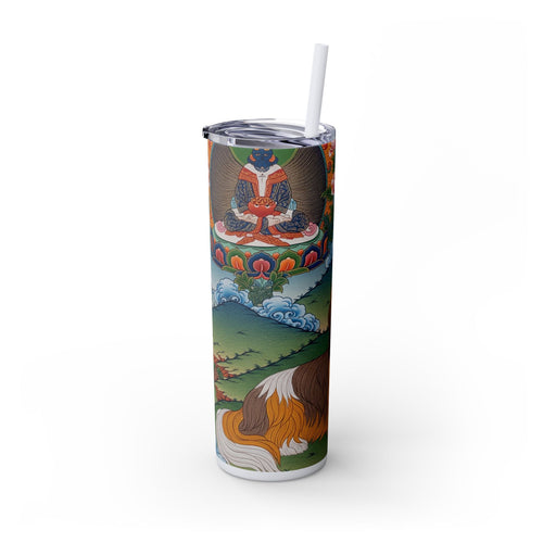 Skinny Tumbler with Straw – 20 oz Stainless Steel Cup